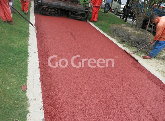 Red color asphalt project in kunshan Red color asphalt project in kunshan