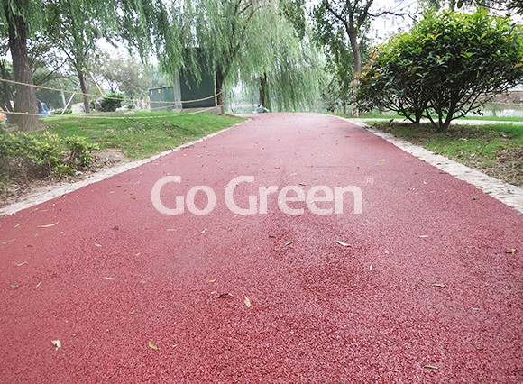 Red color asphalt project in kunshan Red color asphalt project in kunshan