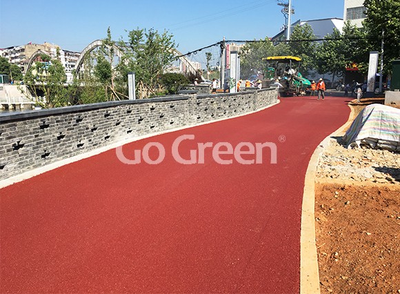 Red Hot Mix Color Asphalt Project in Huangshi City Red Hot Mix Color Asphalt Project in Huangshi City