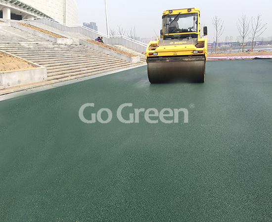 Yellow and Green Color Asphalt in Jiangsu Exhibition Hall Yellow and Green Color Asphalt in Jiangsu Exhibition Hall
