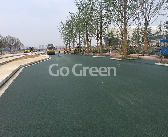 Yellow and Green Color Asphalt in Jiangsu Exhibition Hall Yellow and Green Color Asphalt in Jiangsu Exhibition Hall