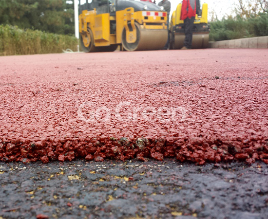 Red Color Warm Mix Colored Asphalt Project Red Color Warm Mix Colored Asphalt Project