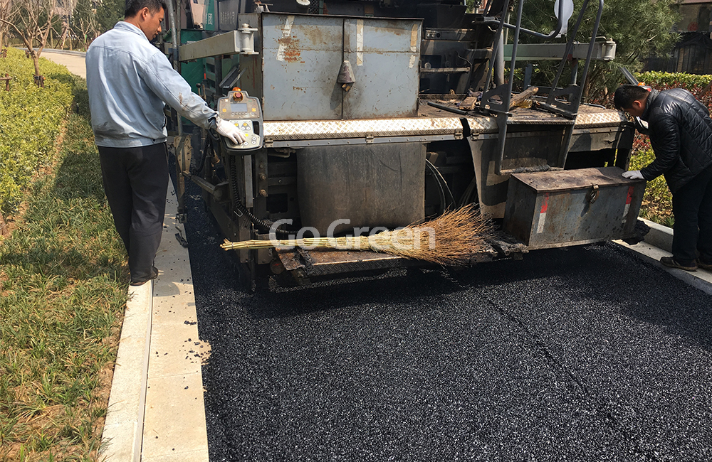 Black Porous Asphalt Applied on Residential Road Black Porous Asphalt Applied on Residential Road