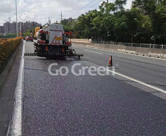 Go Green High Viscous Asphalt Sealer in Shanghai Highway Project Completed Successfully Go Green High Viscous Asphalt Sealer in Shanghai Highway Project Completed Successfully