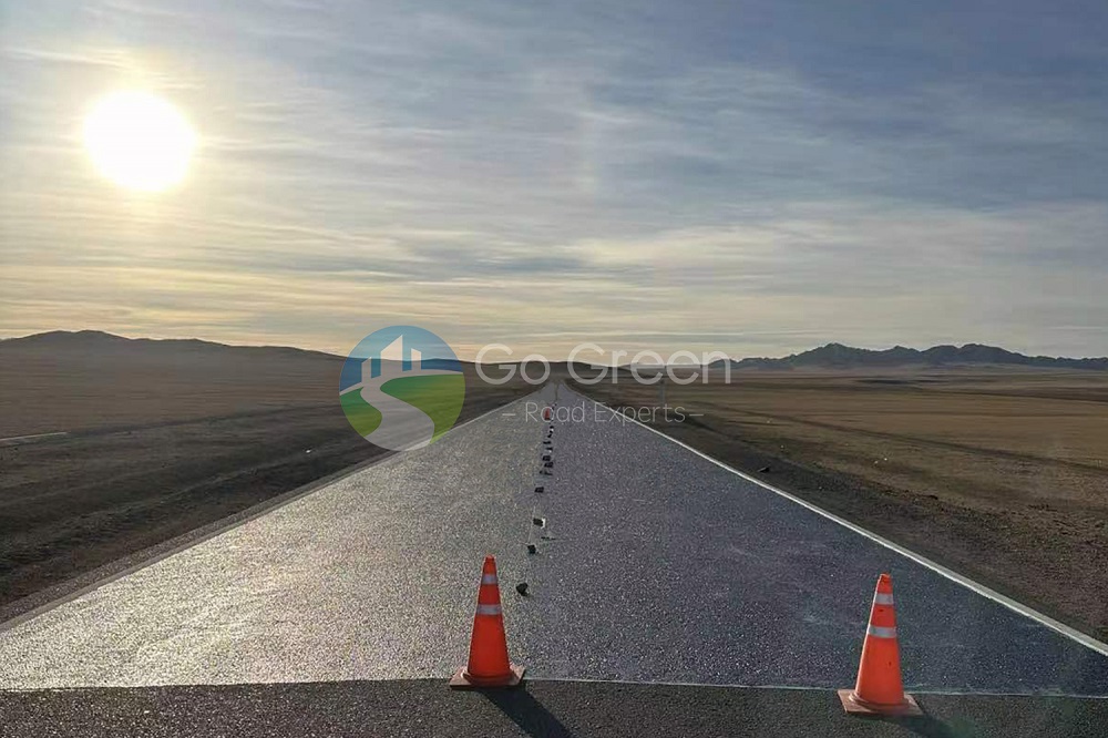 Go Green Asphalt Pavement Sealer Project in Mongolia Go Green Asphalt Pavement Sealer Project in Mongolia