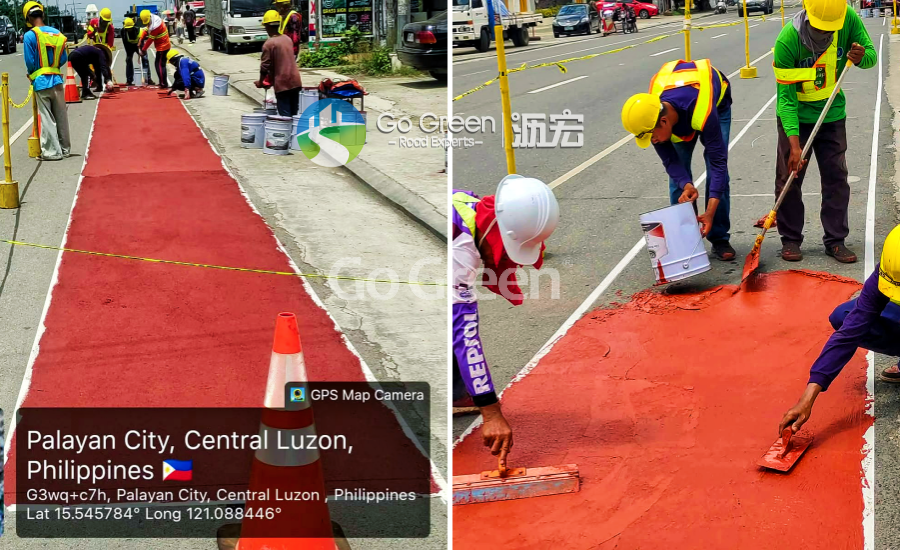 From Manila to Luzon: Go Green Color Polymer Slurry Mixture Completes Another 19,000 sqm Colored Bike Lane Project in the Philippines From Manila to Luzon: Go Green Color Polymer Slurry Mixture Completes Another 19,000 sqm Colored Bike Lane Project in the Philippines